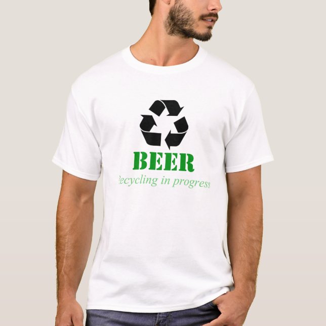 T-shirt engraçado do reciclagem com dizer da (Frente)