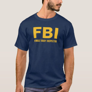 T-shirt engraçado do texto do FBI (inspector do