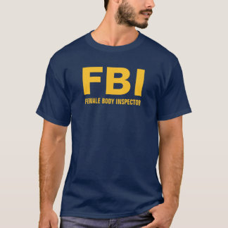 T-shirt engraçado do texto do FBI (inspector do