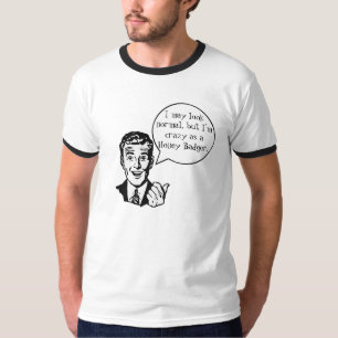 T-shirt engraçado do texugo de mel