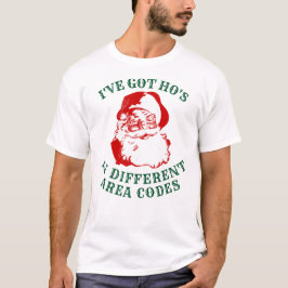 T-shirt engraçado do Xmas - HO em CÓDIGOS de ÁREA