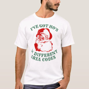 T-shirt engraçado do Xmas - HO em CÓDIGOS de ÁREA