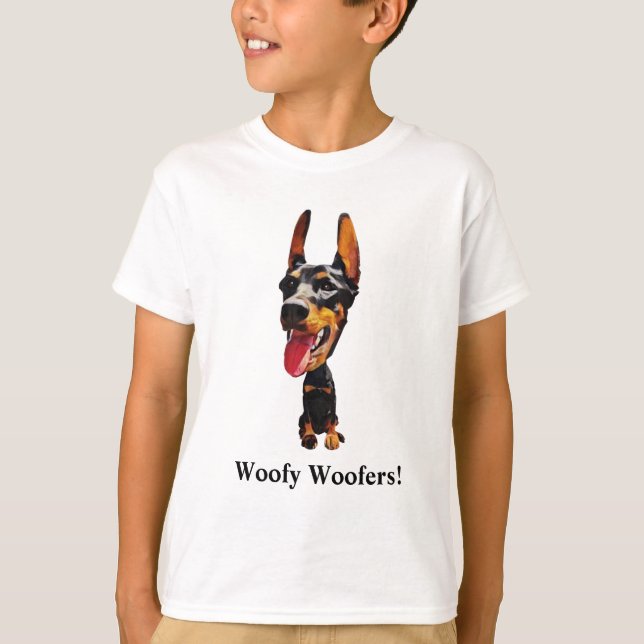 T-Shirt Engraçado Doberman Boys (Frente)