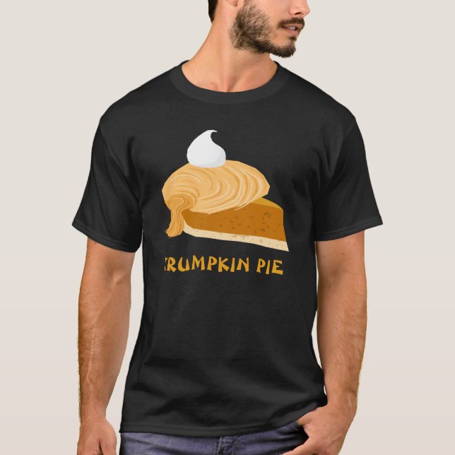 T-shirt Engraçado Donald Trump Trumpkin Pie (Frente)