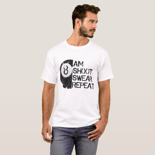 T-shirt engraçado dos bilhar, piscina 8-Ball