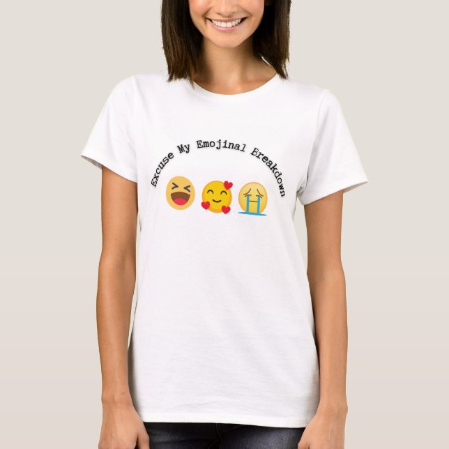 T-Shirt engraçado emoji (Frente)