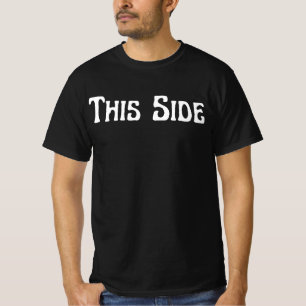 T-Shirt Engraçado "Este Lado/Outro Lado" - Duplo