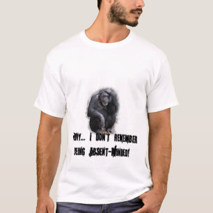 T-shirt Engraçado eu não recordo ser distraído