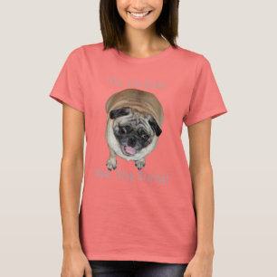 T-shirt Engraçado eu sou cão bonito do Pug