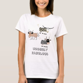 T-shirt engraçado fabuloso da vaca de Udderly