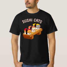 T-Shirt Engraçado - GATOS SUSHI