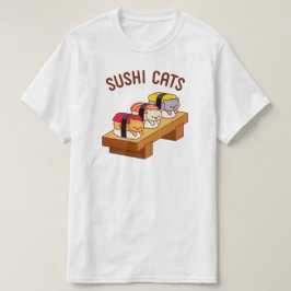 T-Shirt Engraçado - GATOS SUSHI