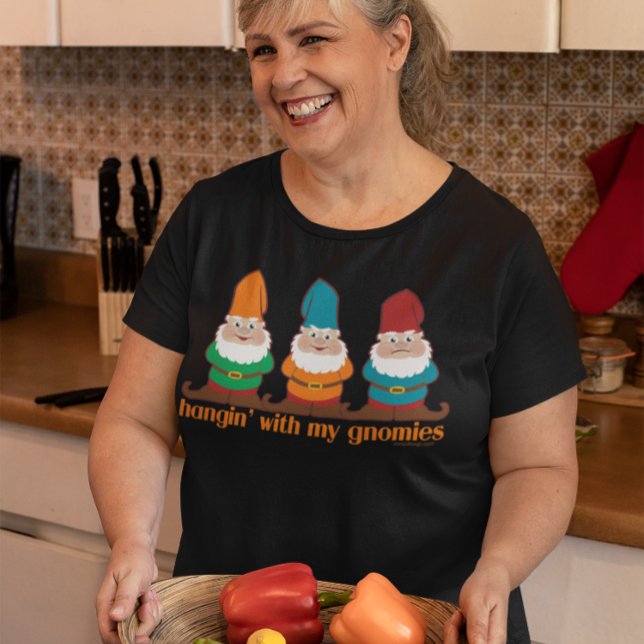 T-shirt Engraçado Hangin Com Meus Gnomos (Criador carregado)