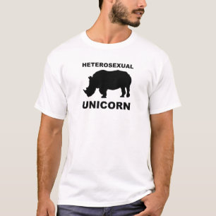 T-Shirt Engraçado Heterossexual do Rinoceronte Uni