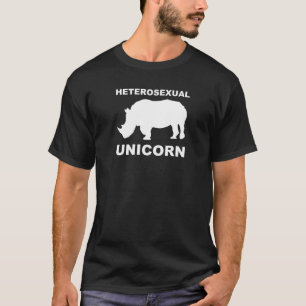 T-Shirt Engraçado Heterossexual do Rinoceronte Uni
