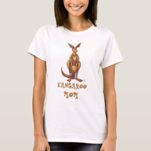 T-shirt Engraçado Kangaroo Mãe Sempre Fazendo Compras