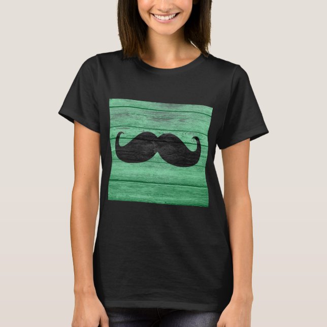 T-shirt Engraçado Mustache Vintage #15 (Frente)