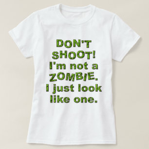 T-shirt Engraçado não dispare, para olhar apenas como o