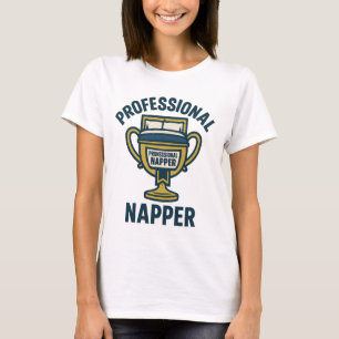 T-Shirt Engraçado - "Napper Profissional" Cozy