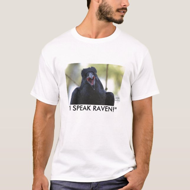 T-Shirt Engraçado Negro Raven (Frente)