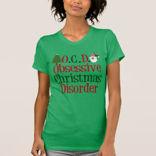T-shirt Engraçado Obsessão de Natal Bonito