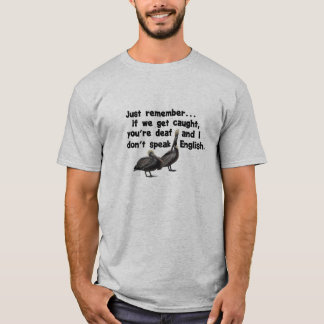 T-shirt Engraçado Pelicanos em Corrida por Ele ou Seu Pres