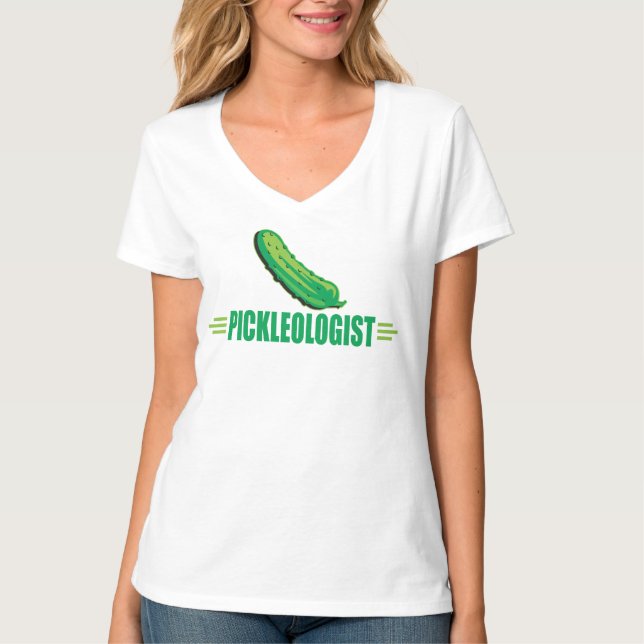 T-shirt Engraçado Pickleologista (Frente)