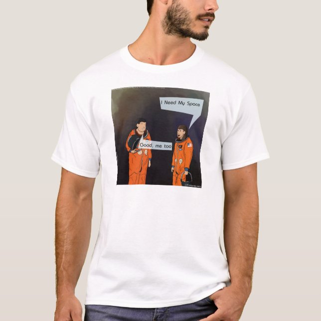 T-shirt Engraçado Preciso do Meu Espaço (Frente)