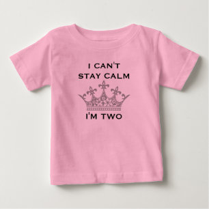 T-shirt Engraçado segundo aniversário que não posso fic
