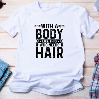 T-Shirt Engraçado Sem Cabelo