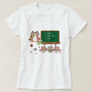 T-shirt engraçados do design das corujas para