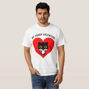 T-shirt engraçados do dia dos namorados do gato