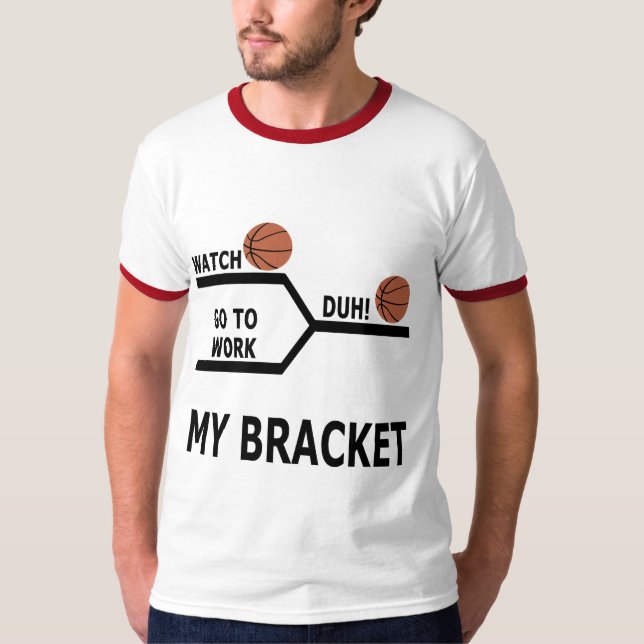T-shirt engraçados do suporte do basquetebol da (Frente)