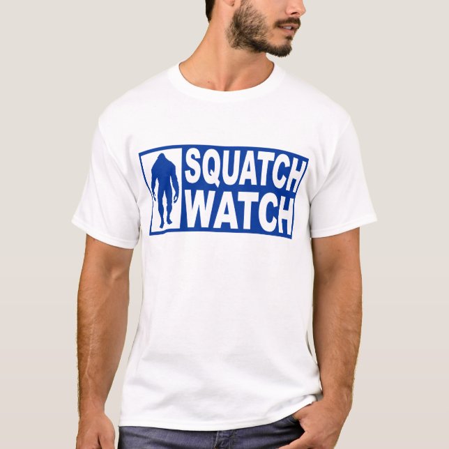 T-shirt Engrenagem engraçada do RELÓGIO de SQUATCH - (Frente)