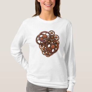 T-shirt Engrenagens oxidadas do metal de Steampunk com