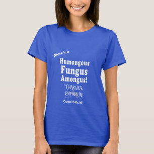 T-shirt enorme do fungo (texto branco)