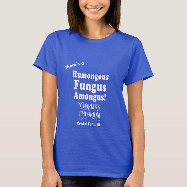 T-shirt enorme do fungo (texto branco) (Frente)
