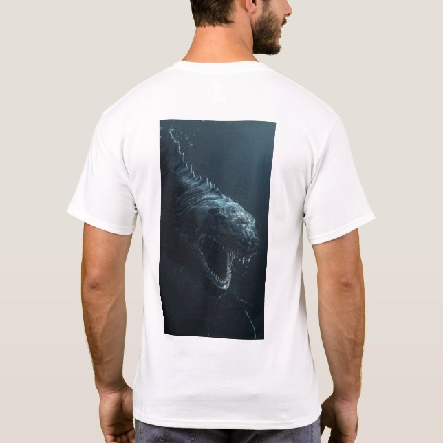 T-Shirt Enorme Monstro Do Mar - 1000 Metros De Lo (Verso)