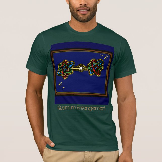 T-shirt Entangimento Quântico por ScienceFrontiers (Frente)