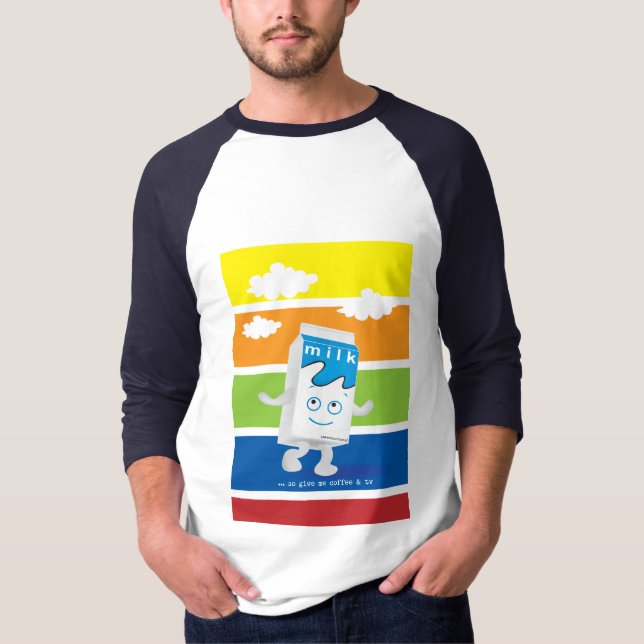 T-shirt Então me dê café e TV (Frente)