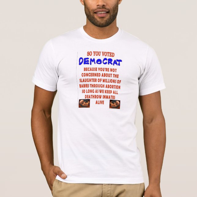 T-SHIRT ENTÃO VOCÊ VOTOU DEMOCRATA (Frente)