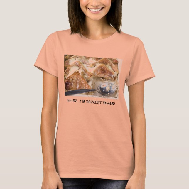 T-shirt Entra... sou totalmente vegano! (Frente)
