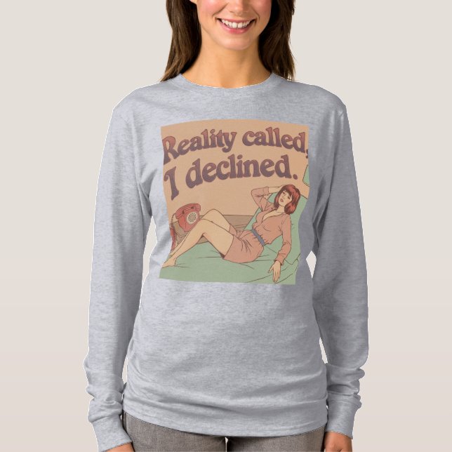 T-Shirt Entusiasmado com Humor Sarcástico (Frente)