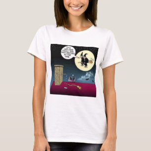 T-shirt Enviando Mensagens E Andando Uma Vassoura