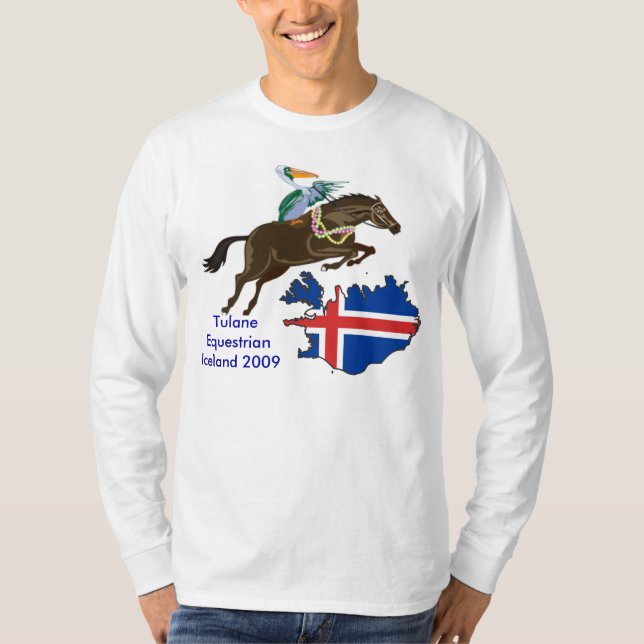 T-shirt equestre de Tulane Islândia (Frente)