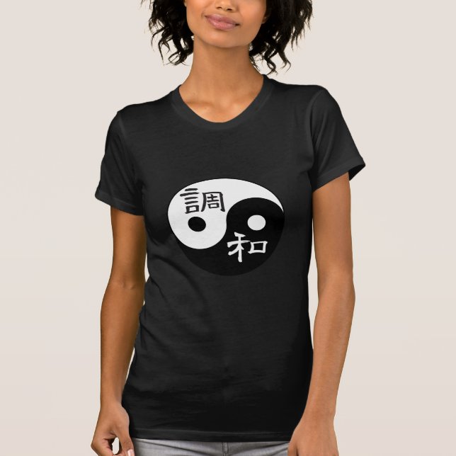 T-shirt Equilíbrio e Harmonia Yin yang (Frente)