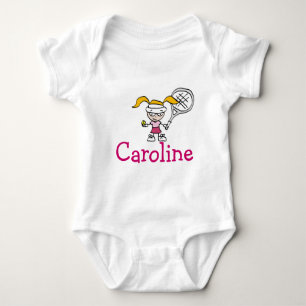 T-shirt Equipamento para bebês com nome personalizado e d