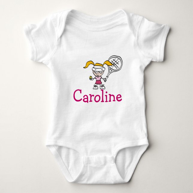 T-shirt Equipamento para bebês com nome personalizado e de (Frente)