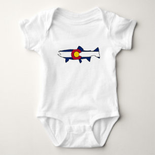 T-shirt Equipamento para bebês de truta de peixe do Color