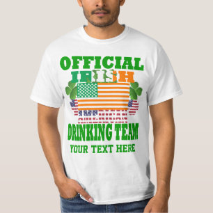 T-shirt Equipe americana irlandesa oficial do bebendo